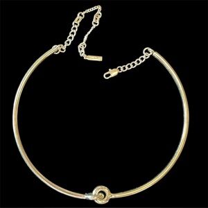 Kenneth Cole Silvertone Center Knot Adjustable Necklace